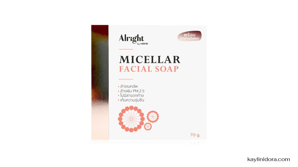 Alright Micellar Soap ในยุคที่มลภาวะและเครื่องสำอางเป็นส่วนหนึ่งในชีวิตประจำวัน การทำความสะอาดผิวหน้าให้หมดจดจึงเป็นขั้นตอนสำคัญที่ไม่อาจละเลยได้ 