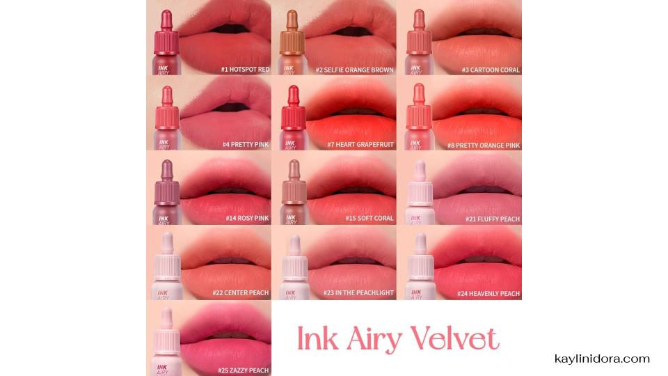 Peripera Ink Velvet คือลิปทินท์ที่ได้สร้างปรากฏการณ์ความนิยมอย่างล้นหลามในวงการบิวตี้ของเกาหลีใต้ และขยายไปทั่วโลกในเวลาอันรวดเร็ว 